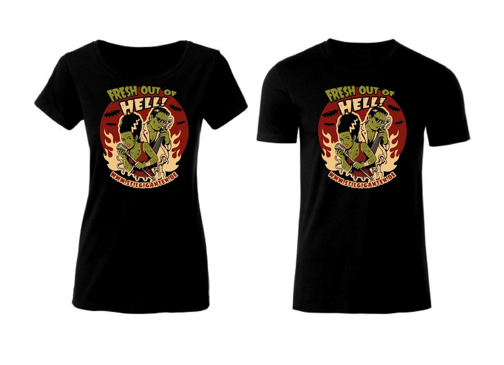 Stilgiganten Männer T - Shirt "FRESH OUT OF HELL"