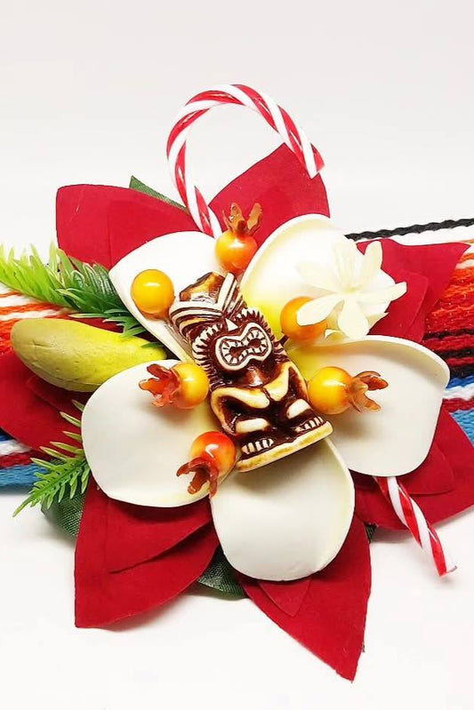 Stilgiganten Haarblumenspange "Wild Christmas - Tiki Edition No. 3"