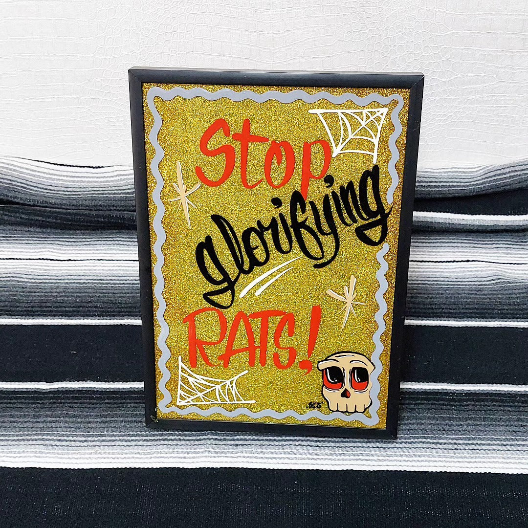 Stilgiganten Kustom Accessoire "Stop glorifying RATS"