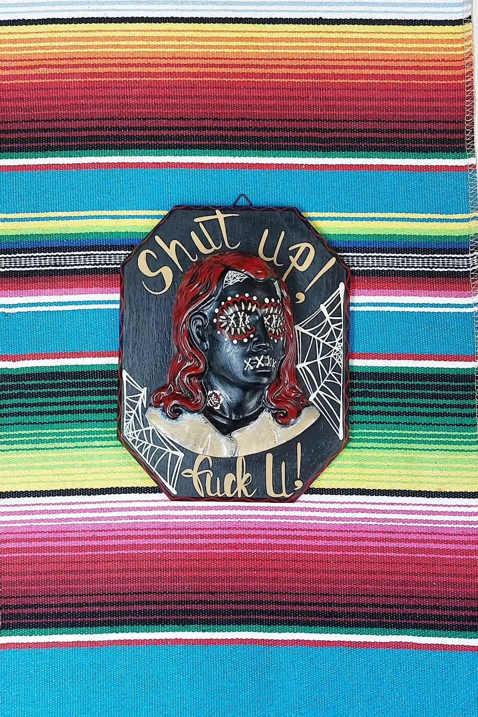 Stilgiganten Kustom Wand Deko "Shut up - fuck U"