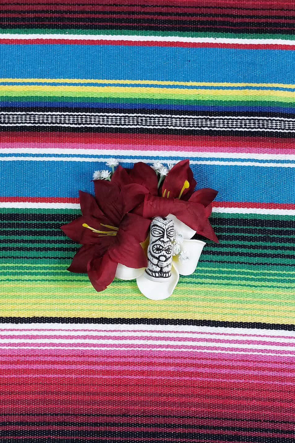 Stilgiganten Kustom Haarblumenspange "Classic TIKI"