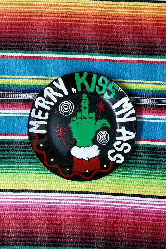 Stilgiganten Kustom Teller "Merry KISS MY ASS"