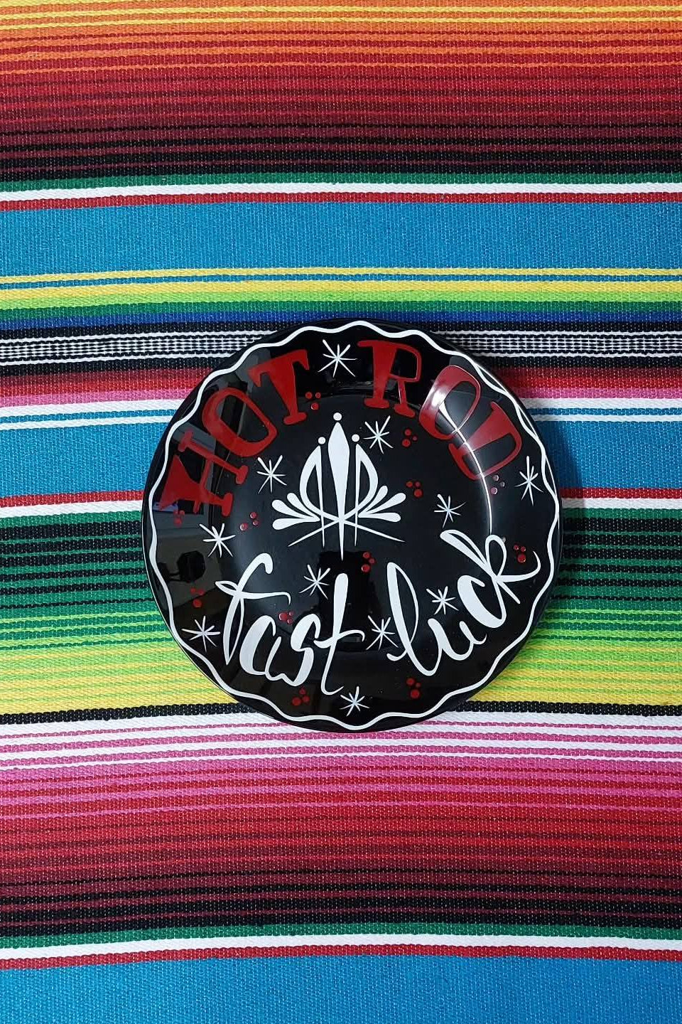 Stilgiganten Kustom Teller "HOT ROD fast luck"