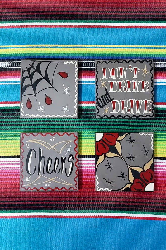 Stilgiganten Kustom Untersetzer SET "CHEERS/grau"