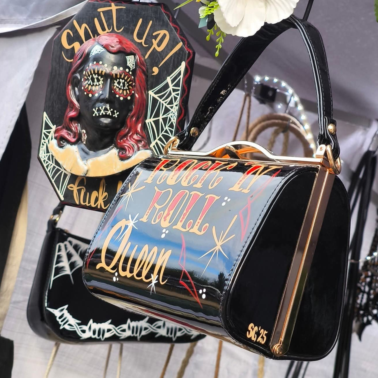 Stilgiganten Kustom Handtasche "ROCK 'N ROLL QUEEN"
