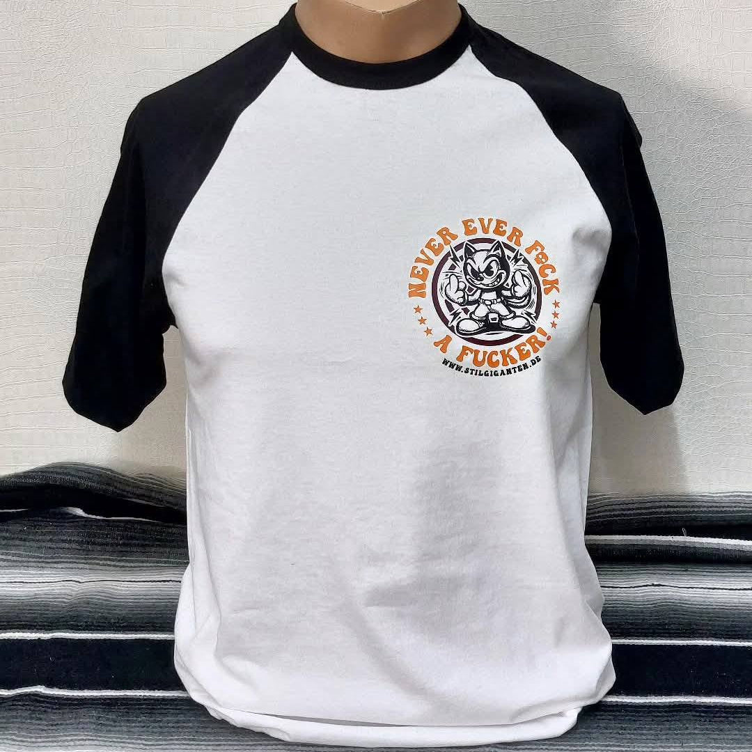 Stilgiganten Kustom T - Shirt "Baseball Vibes - Never Ever F*ck A F*cker" UNISEX