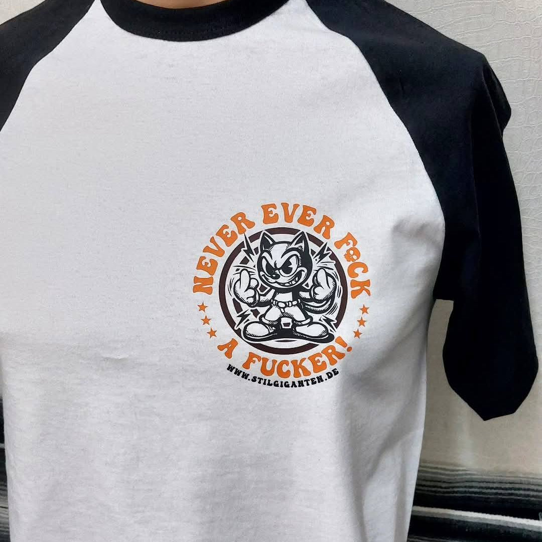 Stilgiganten Kustom T - Shirt "Baseball Vibes - Never Ever F*ck A F*cker" UNISEX