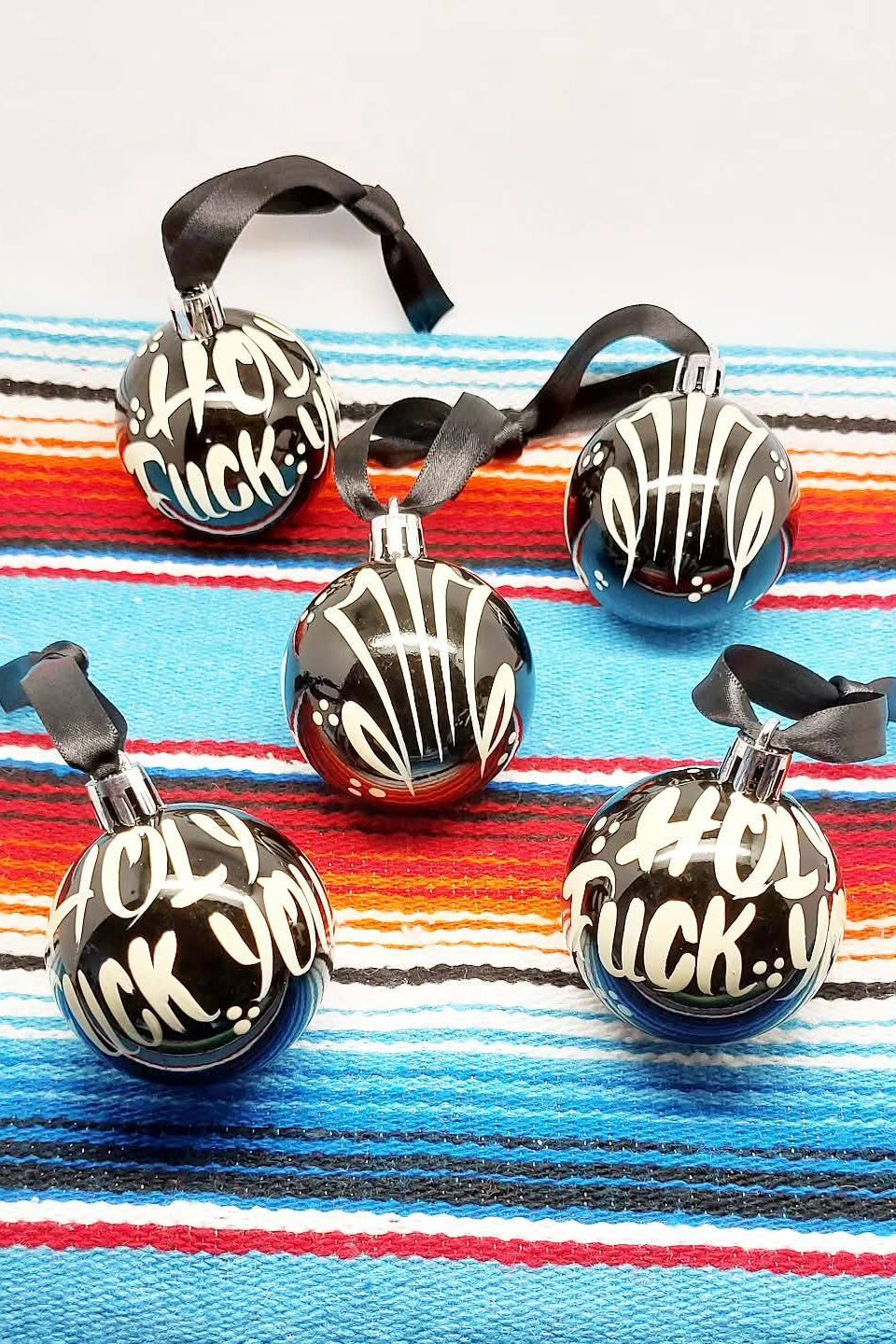 Stilgiganten Kustom Weihnachtsbaumkugel "Hoy F*ck You"