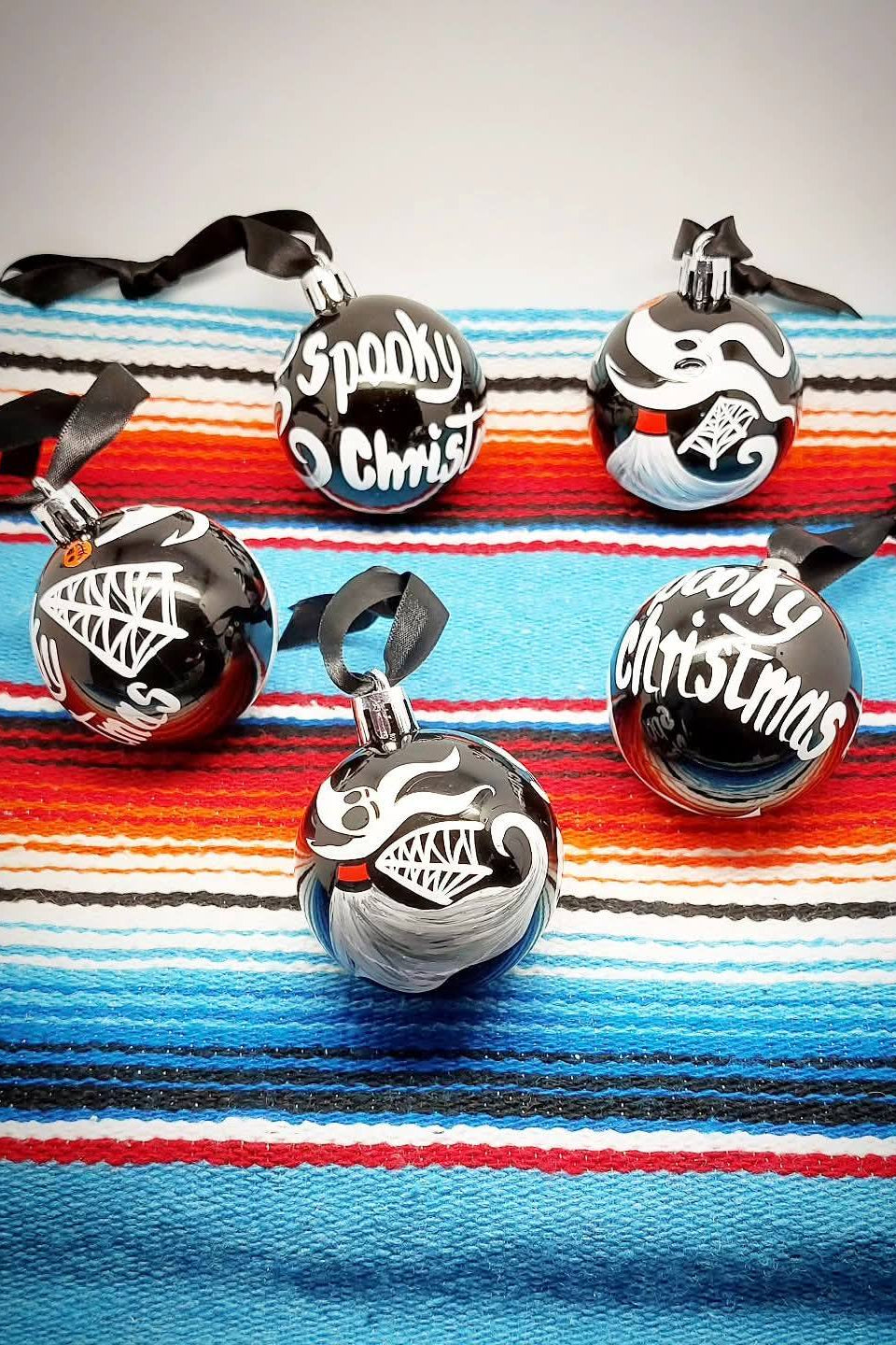 Stilgiganten Kustom Deko Anhänger / Weihnachtsbaumkugel "Spooky Christmas"