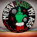 Stilgiganten Kustom Deko Teller "Merry Kiss My A**"