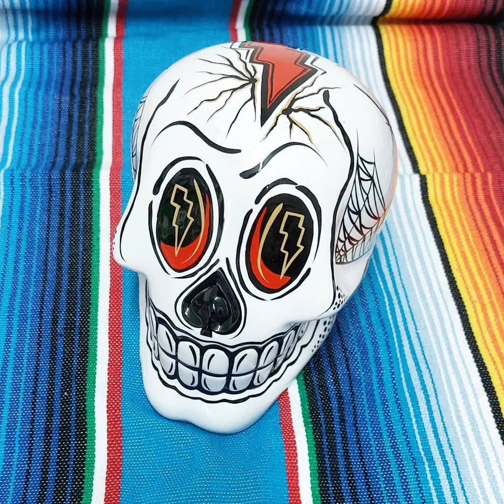 Stilgiganten Kustom Deko Schädel "Crazy Oldschool Tattoo Skull"