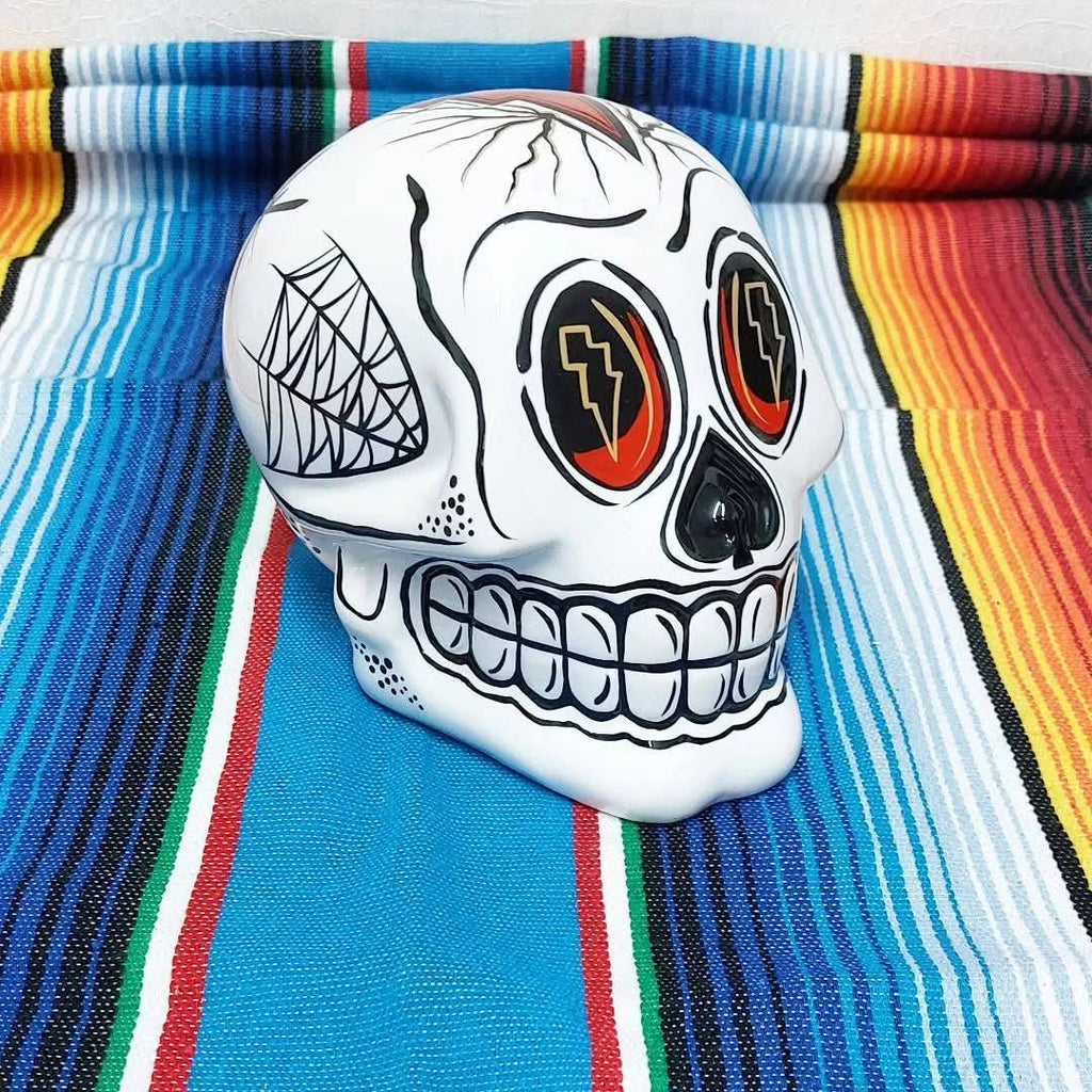 Stilgiganten Kustom Deko Schädel "Crazy Oldschool Tattoo Skull"