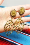 Stilgiganten Kustom Ohrstecker "Glamour Leaf"