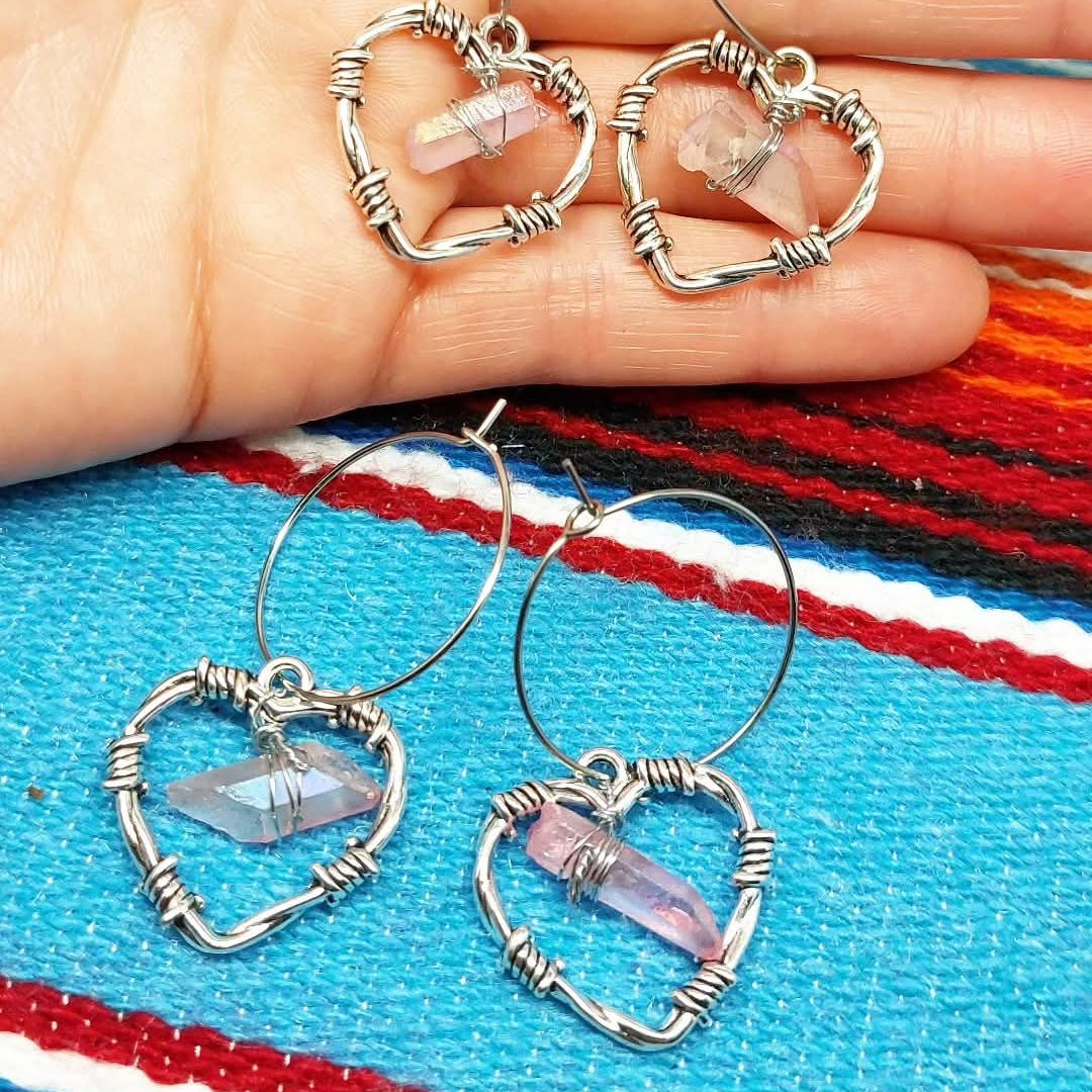 Stilgiganten Kustom Ohrhänger "Stacheldraht Herz"