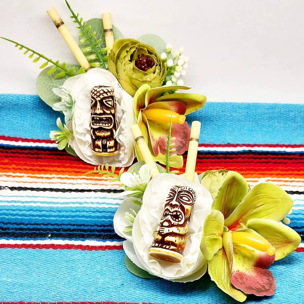 Große Stilgiganten Haarblumenspange "TIKI - Crazy Cool TIKI Vibes"