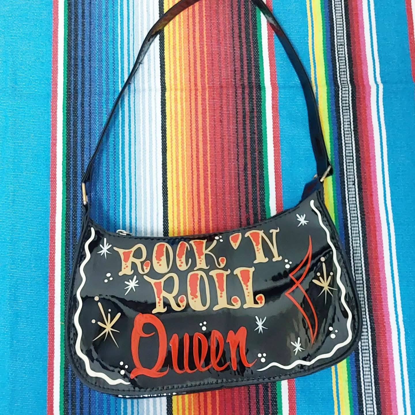 Stilgiganten Kustom Lacktasche "ROCK `ROLL Queen / klein"