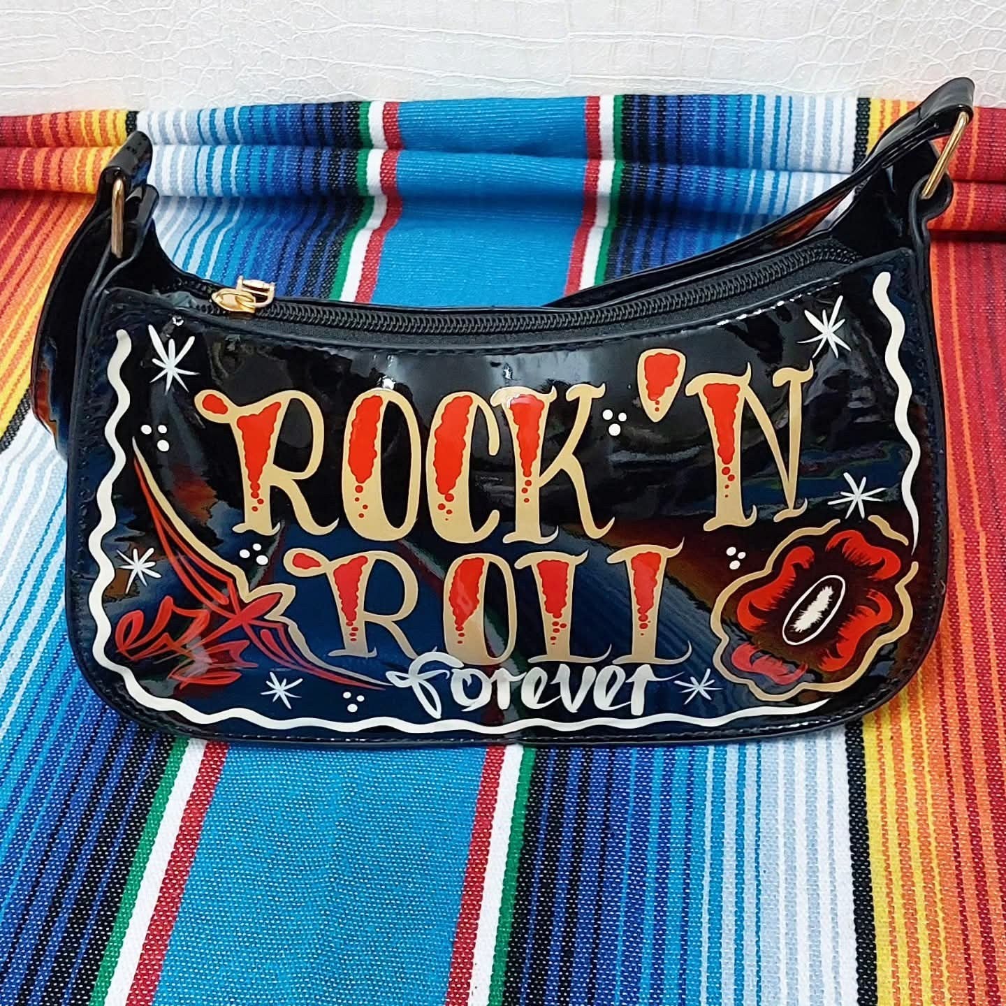 Stilgiganten Kustom Lacktasche " ROCK `N ROLL forever"