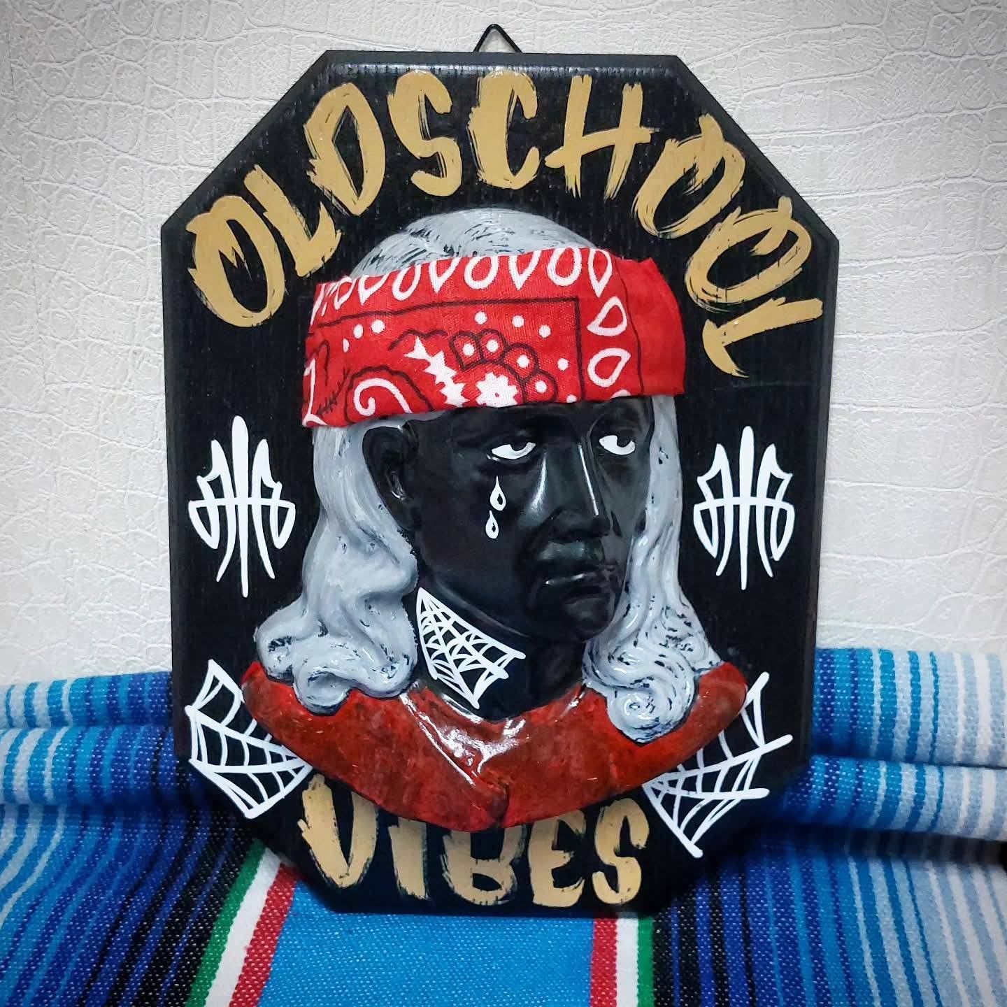 Stilgiganten Kustom Wand Deko "OLDSCHOOL VIBES"