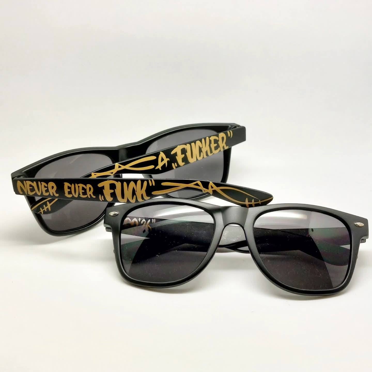 Stilgiganten Kustom Sonnenbrille "NEVER EVER F*CK A F*CKER"
