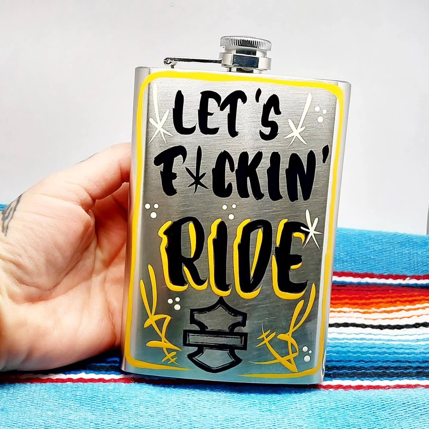 Stilgganten Kustom Flachmann "LET`S F*CKIN`RIDE"