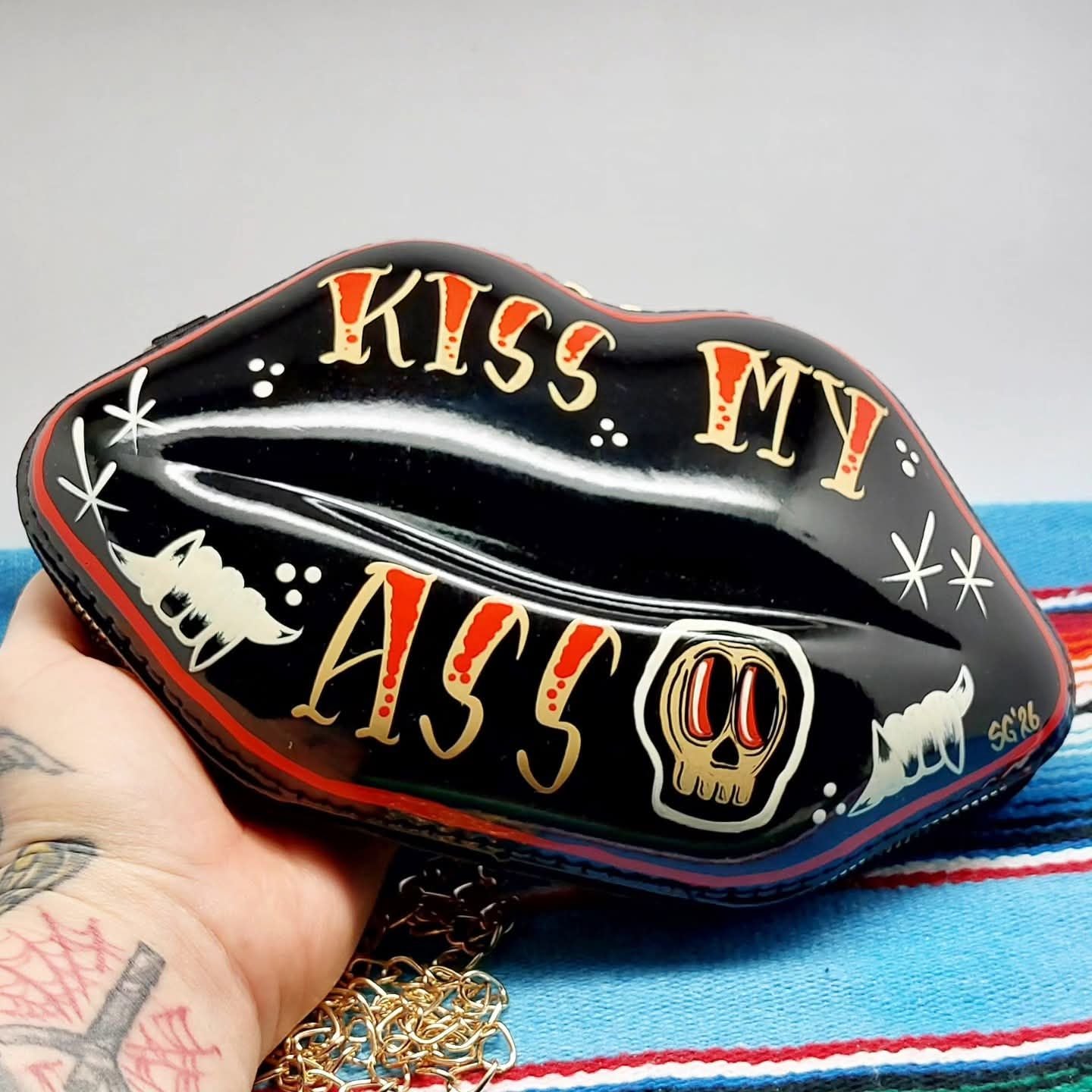 Stilgiganten KUstom Handtasche "KISS MY A**"
