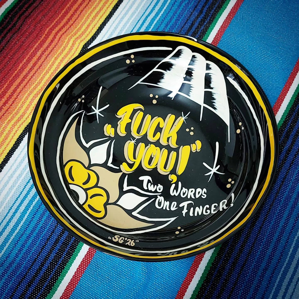Stilgiganten Kustom Deko Schüssel "F*CK YOU - Two Words One Finger"