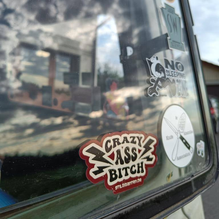 Stilgiganten Aufkleber "Crazy Ass B*tch"