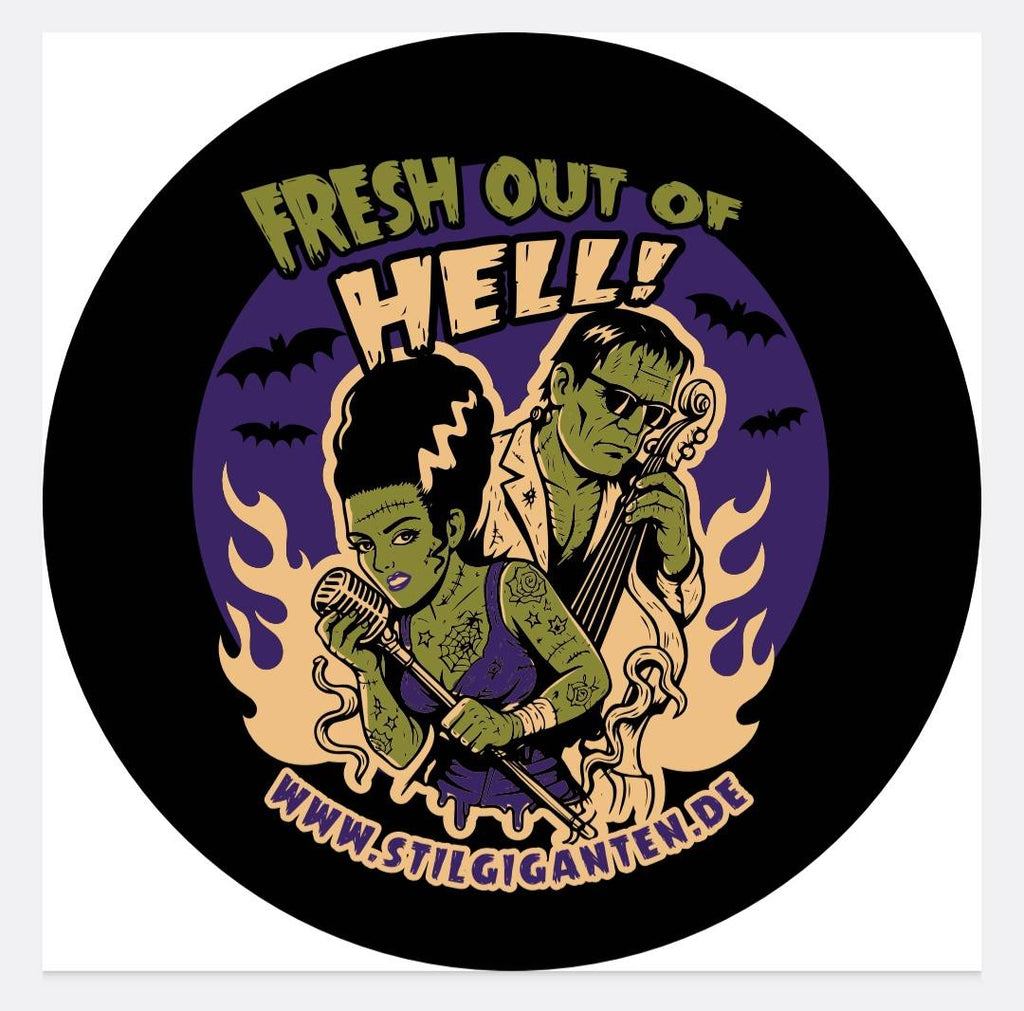 Stilgiganten Aufkleber "FRESH OUT OF HELL"