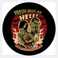 Stilgiganten Aufkleber "FRESH OUT OF HELL"