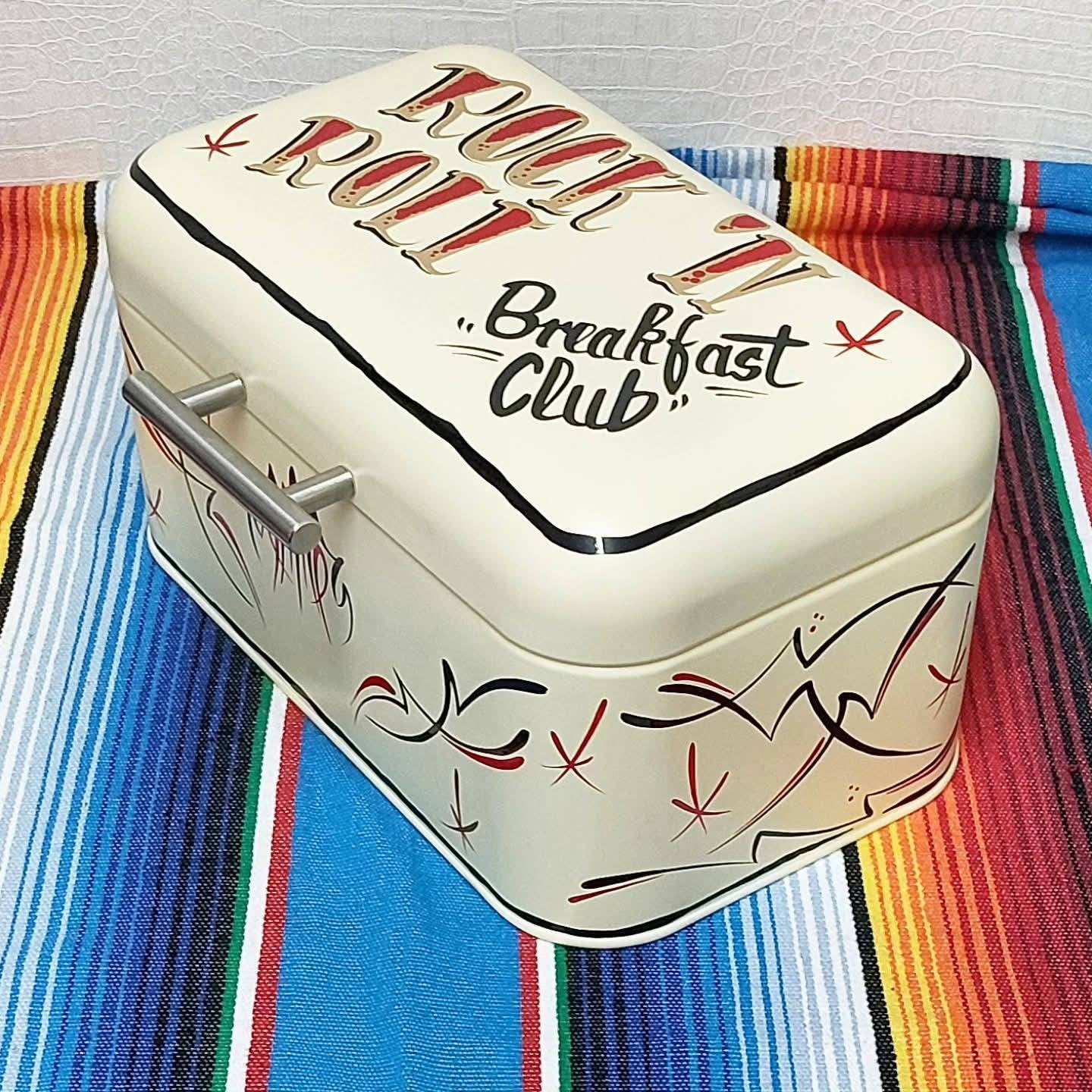 Stilgiganten Kustom Vintage Brotkasten "ROCK `N ROLL - Breakfast Club"