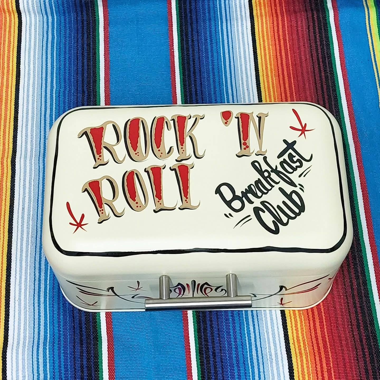 Stilgiganten Kustom Vintage Brotkasten "ROCK `N ROLL - Breakfast Club"