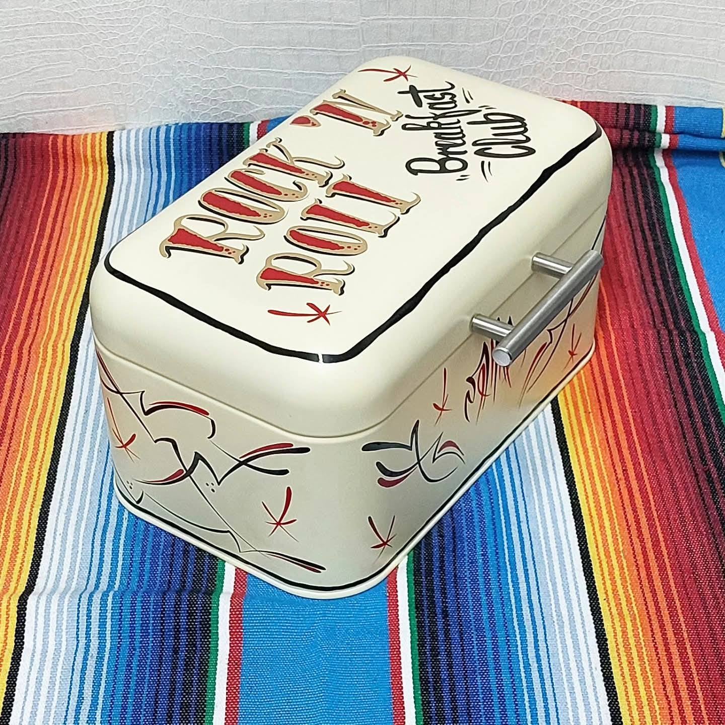 Stilgiganten Kustom Vintage Brotkasten "ROCK `N ROLL - Breakfast Club"