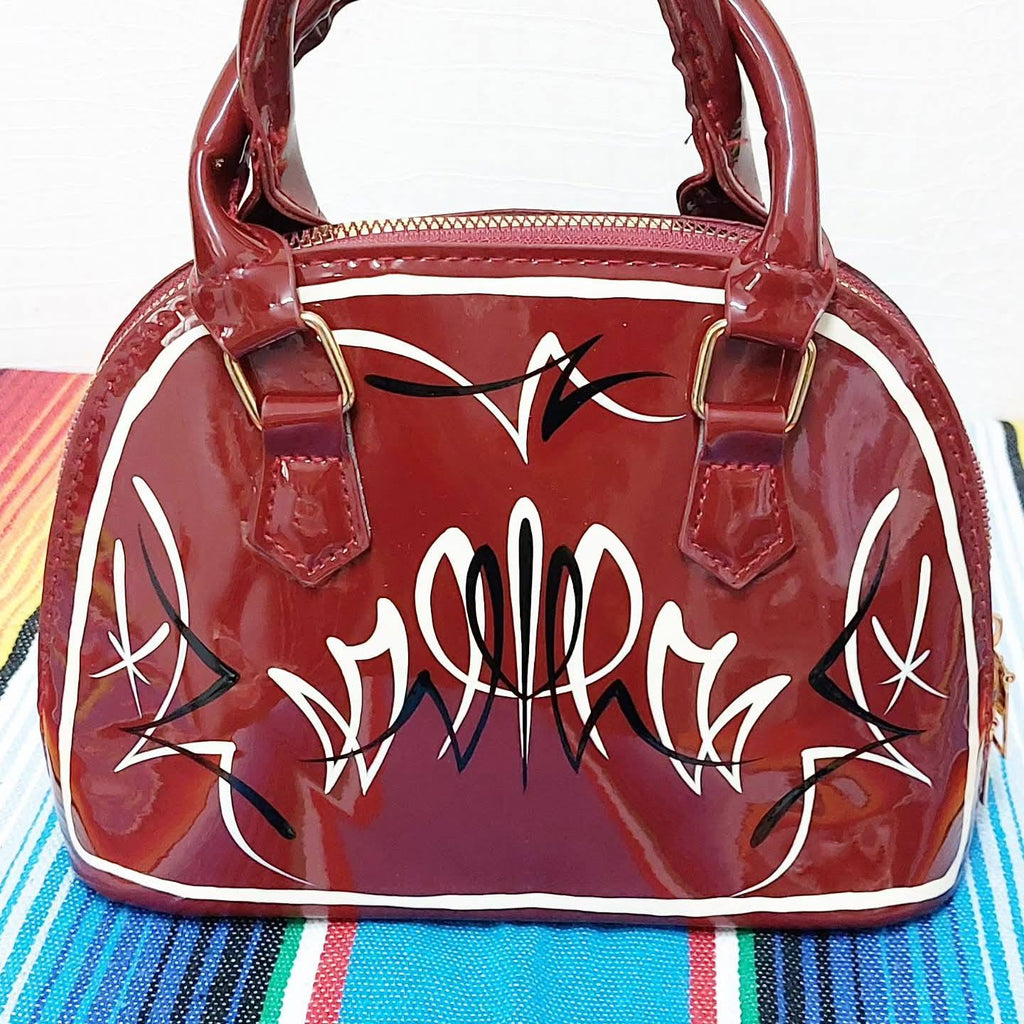 Stilgiganten Kustom Handtasche / Bowling Stil "Kustom Vibes"