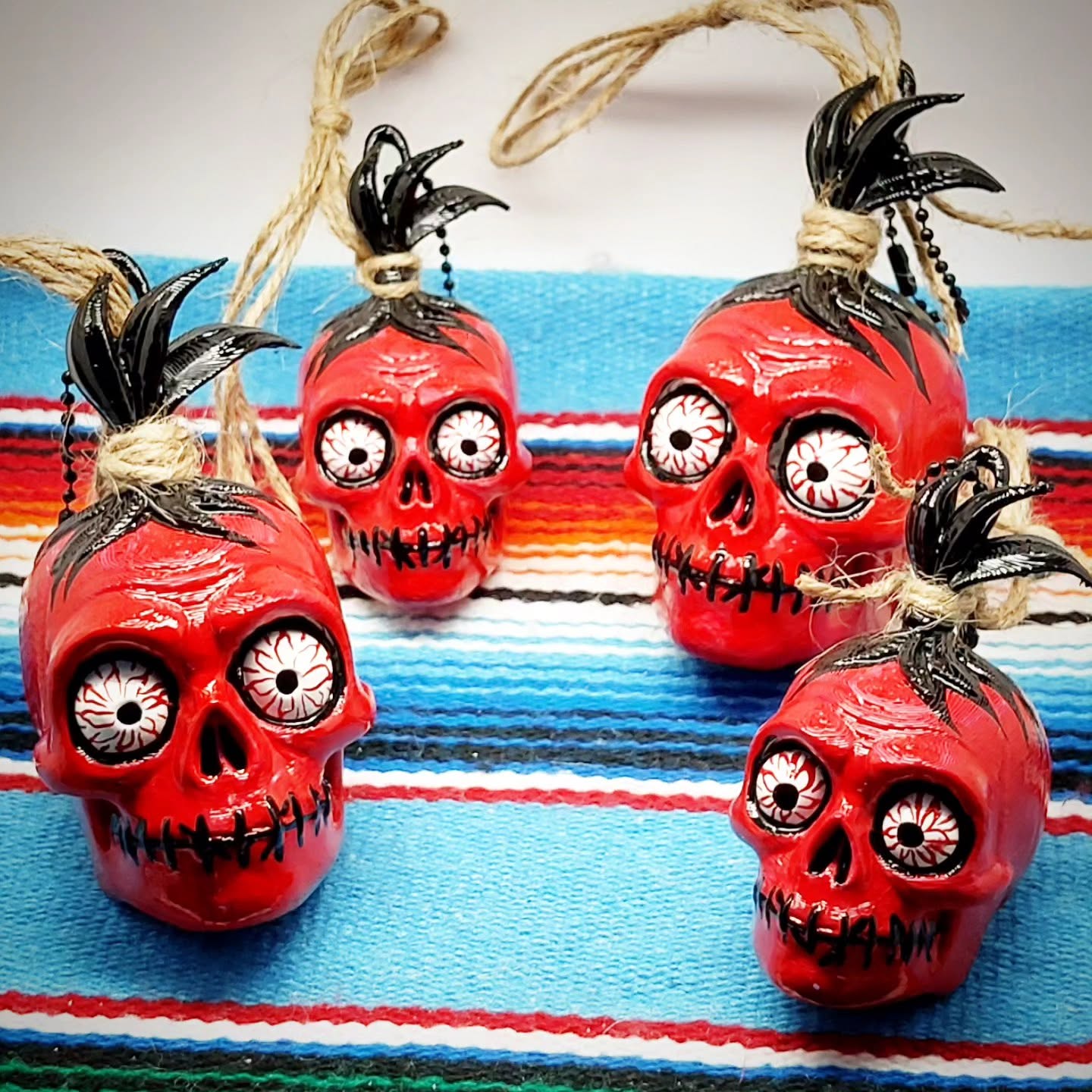Stilgiganten Kustom Deko Anhänger "Schrumpfkopf - Crazy Devil"