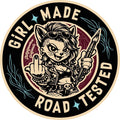 Stilgiganten Aufkleber "Girl Made - Road Tested"