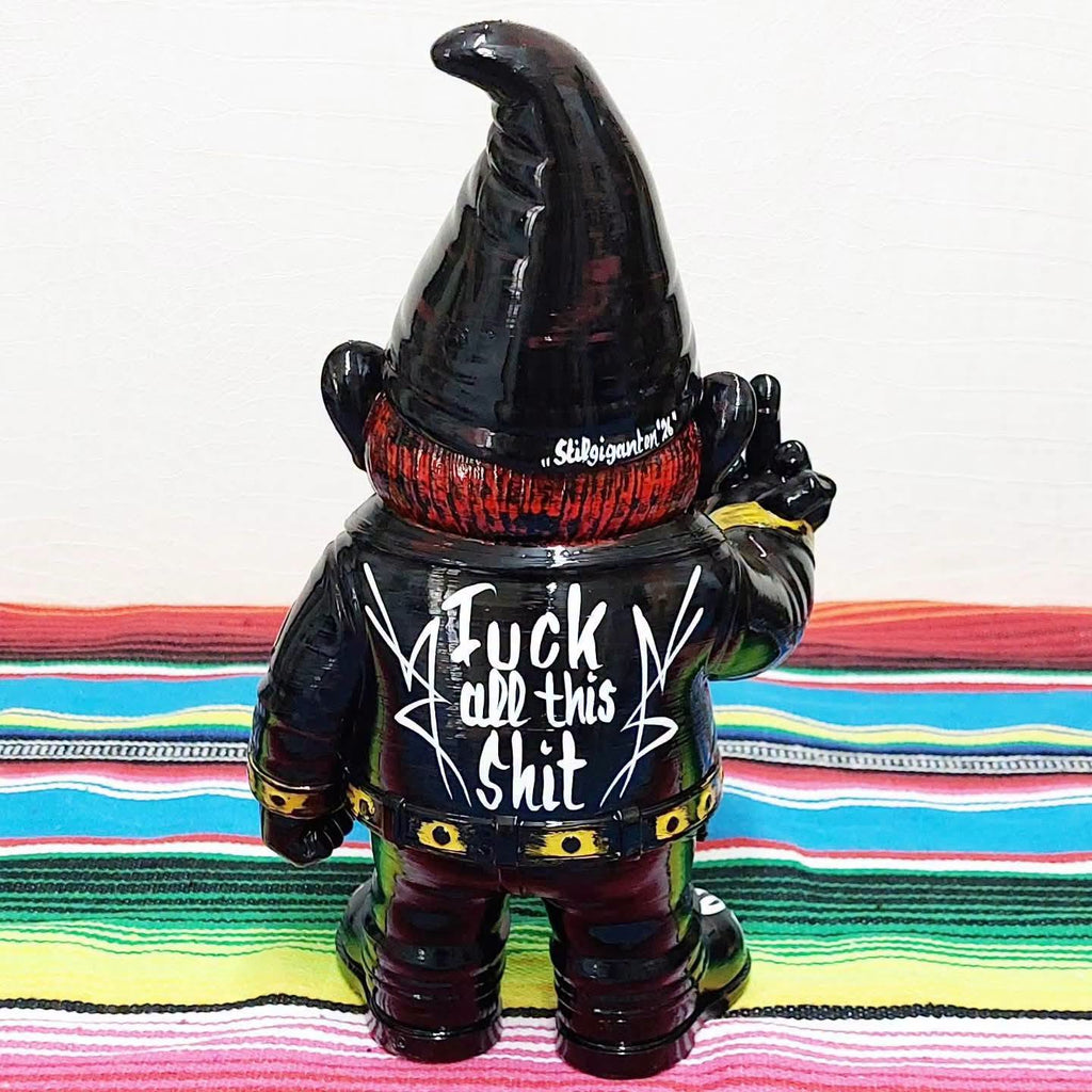 Stilgiganten Kustom Deko "BIKER Gartenzwerg - F*CK ALL THIS SHIT"