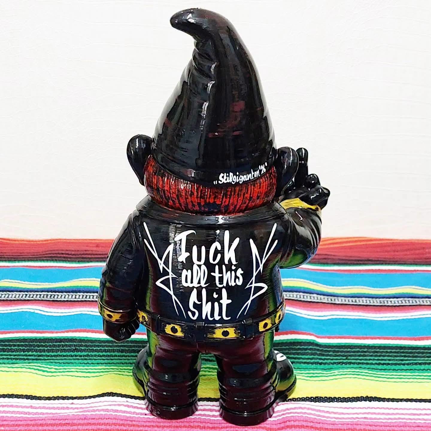 Stilgiganten Kustom Deko "BIKER Gartenzwerg - F*CK ALL THIS SHIT"