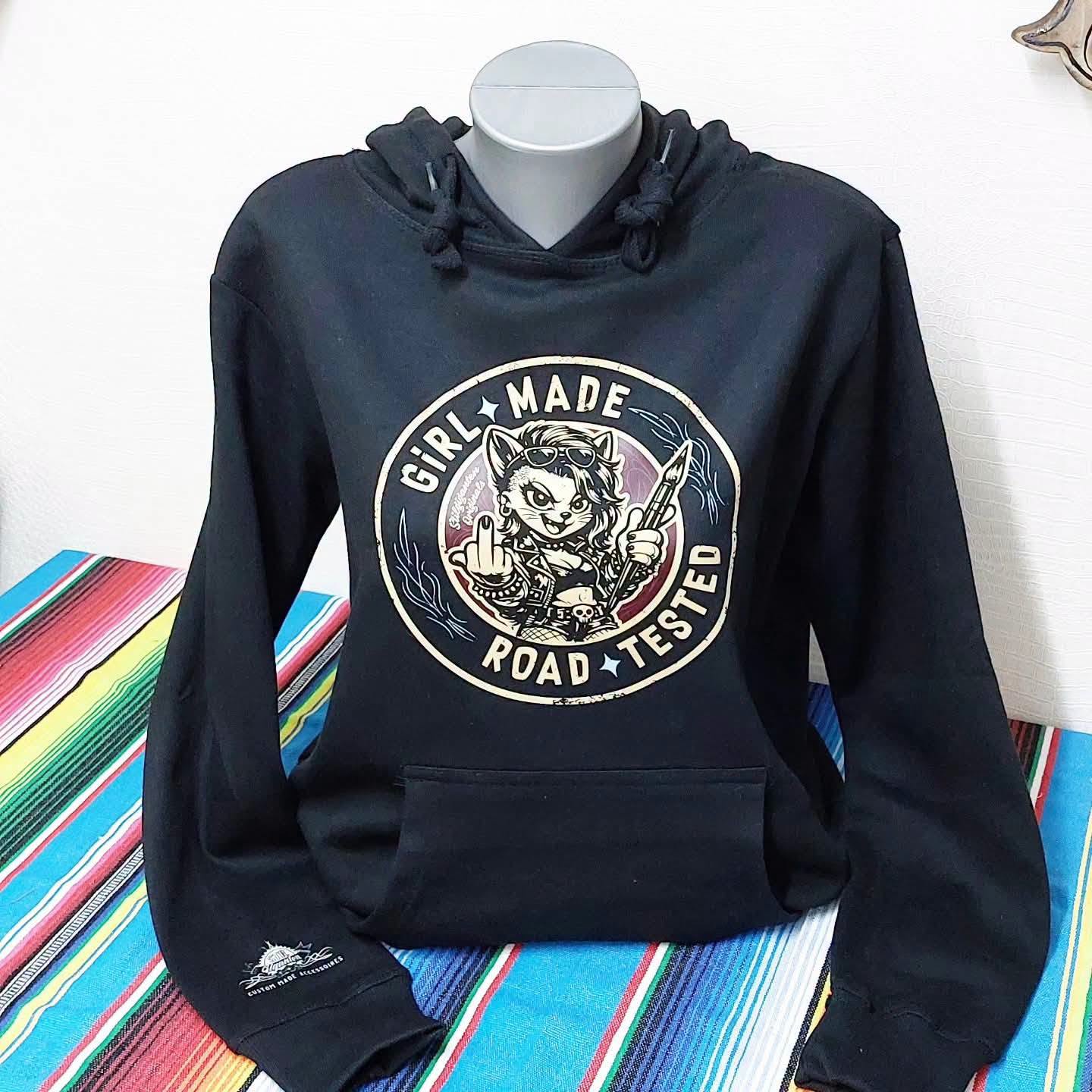 Stilgiganten Hoodie "GIRL MADE - ROAD TESTED"