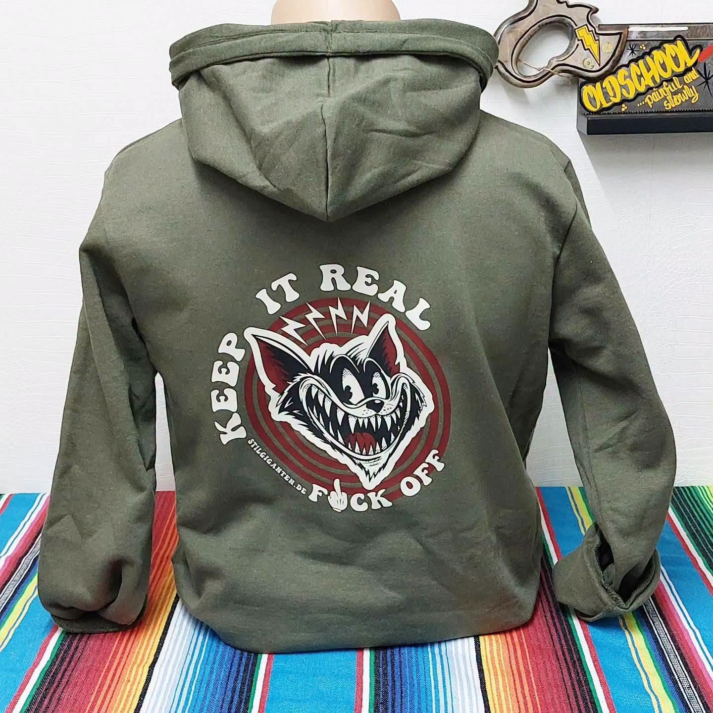 Stilgiganten Hoodie "KEEP IT REAL - F*CK OFF"