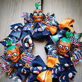 Stilgiganten Kustom Deko Kranz "Halloween Schrumpfköpfe"