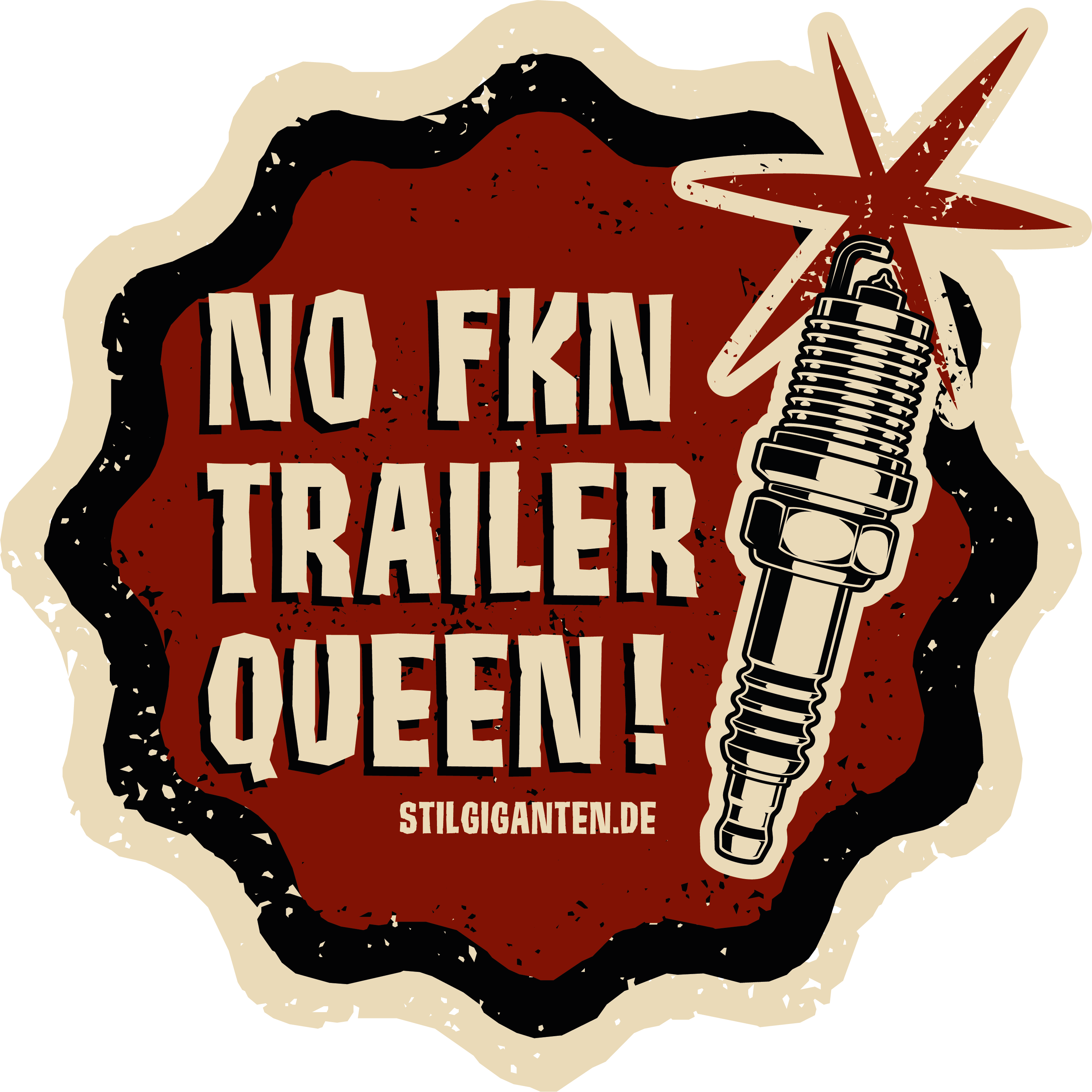Stilgiganten Männer T - Shirt "No Fkn Trailer Queen"